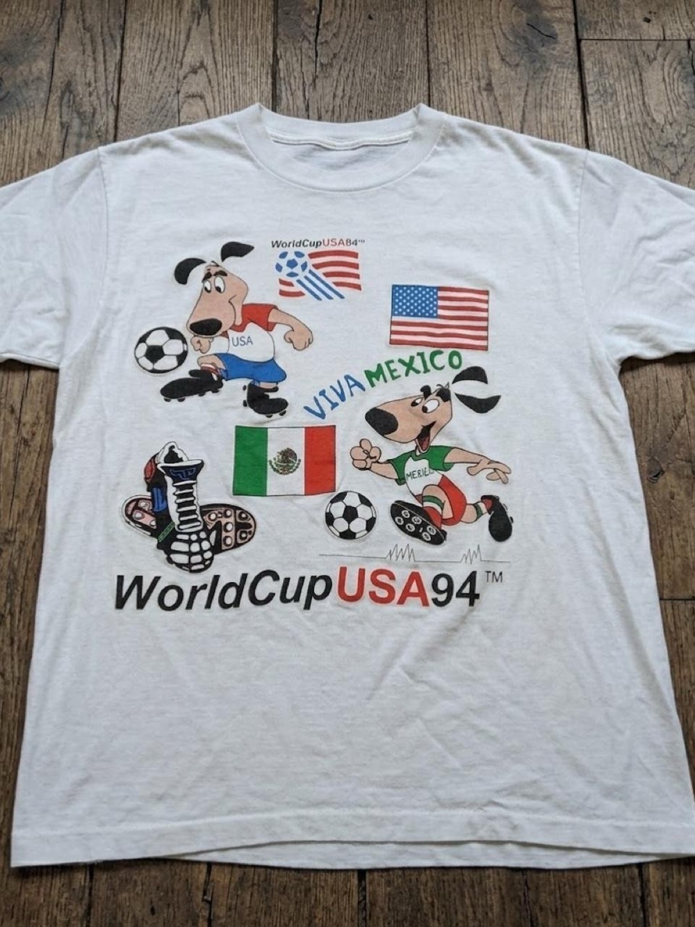 World Cup USA 94 Vintage Soccer Graphic Tee - White